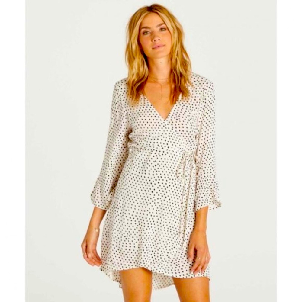 Billabong Polka Dot Wrap Dress